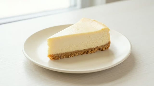 Cheesecake slice.
