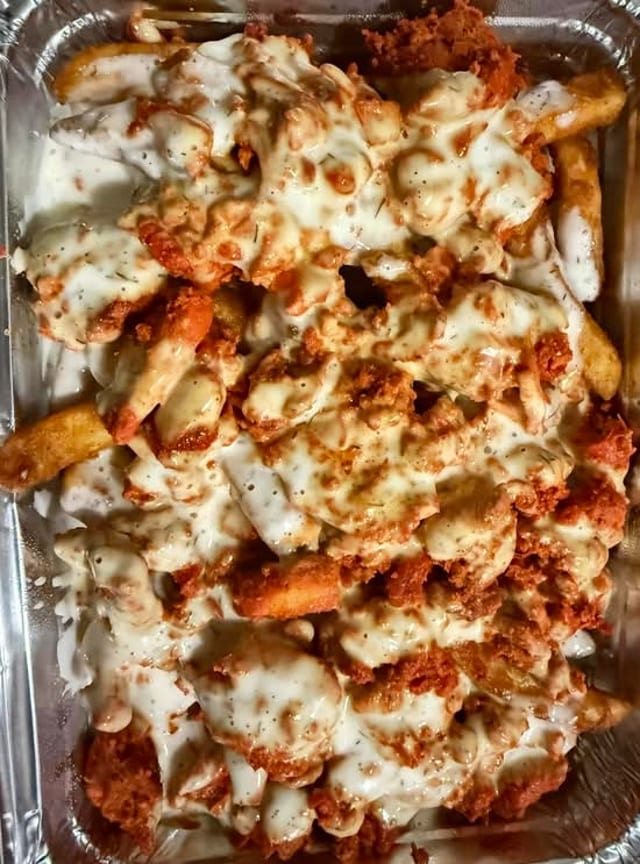 Chicken over Fries.