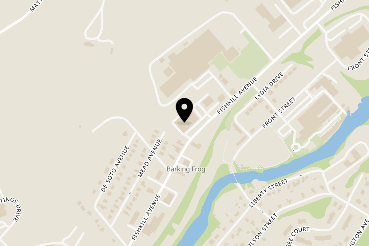 Map showing the location of 845 Halal Beacon on 451 Fishkill Ave in Beacon